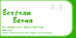 bertram barna business card